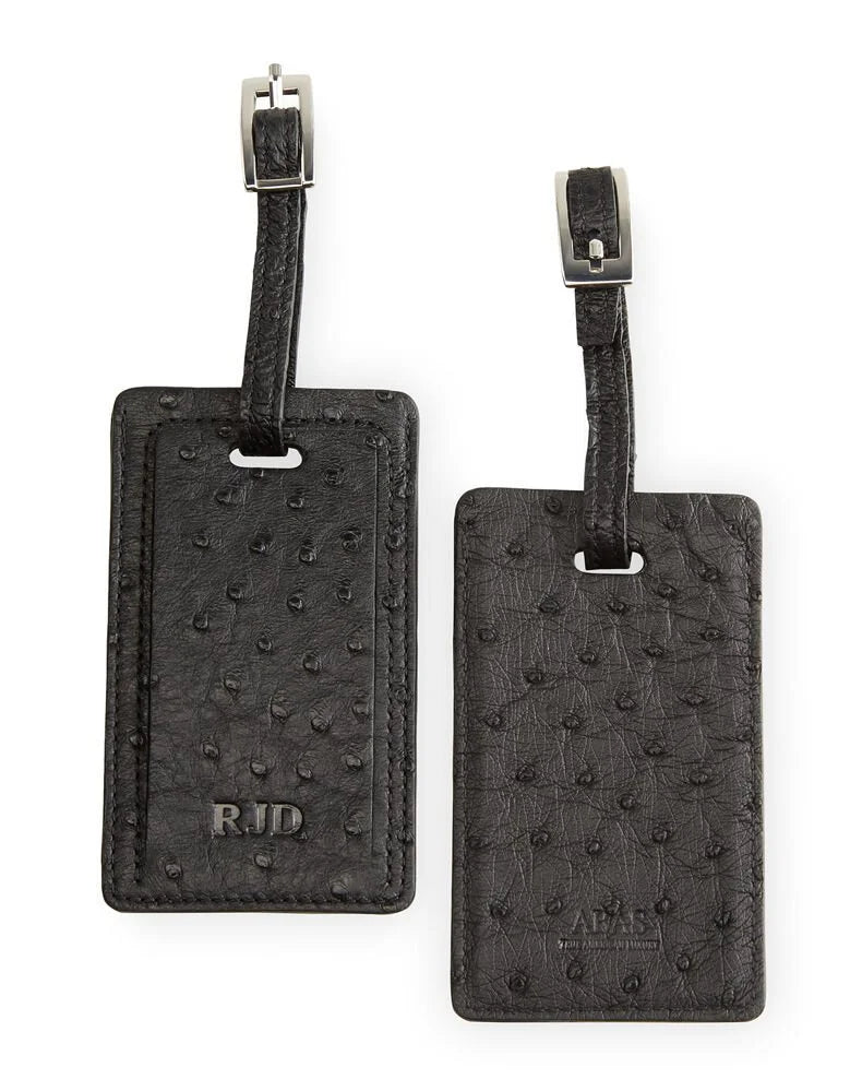 Luggage Tag in Ostrich